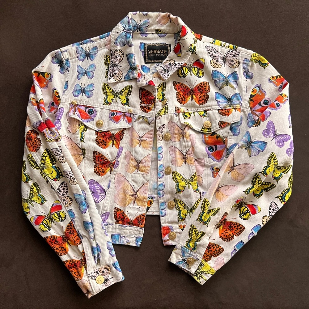 Versace butterfly vintage jacket rainbow